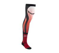 Alpinestars Knee Brace Chaussettes de motocross, blanc-rouge, taille S M pour homme