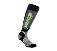 Alpinestars MX PLUS SOCKS, BLACK GRAY YELLOW FLUO, M