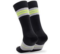 Chaussettes Cyclisme et Course Hommes et Femmes - Triathlon Randonnée Gym - Rembourrées, Respirantes, Compressives (FR/ES, Alpha/lettres, L, TG, Taille normale, Taille normale, Jaune)