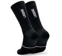 Chaussettes Cyclisme et Course Hommes et Femmes - Triathlon Randonnée Gym - Rembourrées, Respirantes, Compressives (FR/ES, Alpha/lettres, L, TG, Taille normale, Taille normale, LEGEND Black)