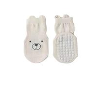 Chaussettes de Bébé, Chaussette Antidérapantes Respirantes pour Enfants Garçons et Filles avec des Animaux pour Nourrissons, de Marche d'Intérieur Automne-Printemps, Mignonnes (Beige, 3-5 Years)