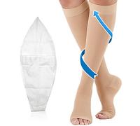 Chaussettes de compression 20-30 mmHg pour soins professionnels pour cheville, varices, œdème du mollet Soulagement de la douleur Convient pour les infirmières, les maternités, les voyages en avion