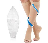 Chaussettes de compression 20-30 mmHg pour soins professionnels pour cheville, varices, œdème du mollet Soulagement de la douleur Convient pour les infirmières, les maternités, les voyages en avion