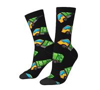 Chaussettes De Compression Camion Poubelle De Dessin Animé Chaussettes De Sport Antidérapantes Équipage Chaussettess Pour Marche Randonnée 40 Cm