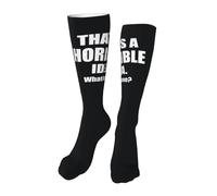 Chaussettes De Compression C'Est Drôle, C'Est Une Idée Horrible. À Quelle Heure ? Chaussette Classique Socquettes Soft Chaussettes Hautes Pour Randonnée Course À Pied Sport 50CM