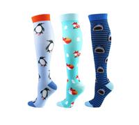 Chaussettes de Compression Cheeroyal 20-30mmHg pour hommes femmes infirmière de récupération en cours d'exécution maternité grossesse vol voyage Sport médical (Set (1-2), s)