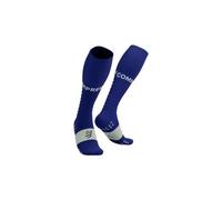 Chaussettes de compression compressport full socks run bleu