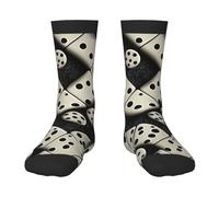 Chaussettes De Compression Domino Stones Dominoes Dice Game Work Socks Classique Chaussette Confort Socquettes Pour Voyage Randonnée Camping 40CM