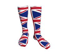 Chaussettes De Compression Drapeau Du Royaume-Uni Avec L'Union Jack Work Socks Classique Chaussette Confort Socquettes Pour Sport Course À Pied Randonnée 50CM