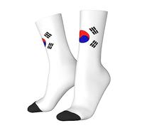 Chaussettes De Compression Drapeau Sud-Coréen Work Socks Soft Chaussette Confort Socquettes Pour Camping Sport Course À Pied 40CM