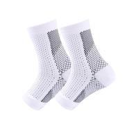 Chaussettes de compression for attelle cheville for hommes et femmes | Apaiser la douleur, usage quotidien, ajustement confortable(White,L/XL)