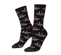 Chaussettes De Compression J'Adore L'Ancien Royaume De Navarre Chaussettes De Sport Mode Chaussettess De Bureau Doux Chaussettess Sportif Pour Course À Pied Randonnée Marche 40 Cm