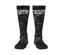 Chaussettes De Compression J'Étais Conservateur, Puis J'Ai Quitté La Maison Et Trouvé Un Emploi Work Socks Classique Chaussette Soft Socquettes Pour Sport Course À Pied Camping 50CM