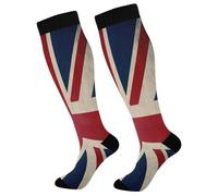 Chaussettes De Compression Magnifique Union Jack Chaussettes Hautes Respirabilité Socquettes Confort Chaussette Pour Course À Pied Camping Randonnée 50CM