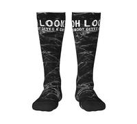 Chaussettes De Compression Oh Regarde ! Tout Le Monde S'En Fiche Chaussette Confort Socquettes Respirabilité Chaussettes Hautes Pour Sport Course À Pied Camping 50CM