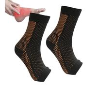 Chaussettes de compression pour cheville, sans orteils, chaussettes de compression avec bout ouvert, bandage de compression ouvert et sans orteils, pour la randonnée et les picotements nocturnes