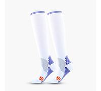 Chaussettes de compression pour homme ou femme - Pour la circulation - Pour le soutien de l'athlétisme, le cyclisme - Corset de cirque (blanc, taille S)