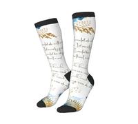 Chaussettes De Compression Sans Hymne Ni Verset Chaussettes Hautes Classique Socquettes Confort Chaussette Pour Camping Randonnée Sport 40CM