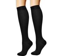 Chaussettes de Compression Solides pour Adultes, Chaussettes de Mollet antidérapantes, Chaussettes de Sport, de Football, Longues Chaussettes de Compression Fille Violet