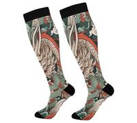 Chaussettes De Compression Tatouage De Dragon Chaussette Classique Work Socks Soft Socquettes Pour Randonnée Camping Voyage 50CM