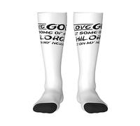 Chaussettes De Compression Verset, Jésus, Dieu, J'Aime Dieu, Religieux, Christianisme Socquettes Soft Chaussettes Hautes Classique Work Socks Pour Randonnée Sport Course À Pied 50CM