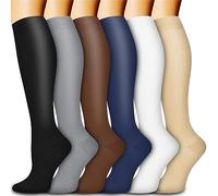 Chaussettes de contention, chaussettes de voyage, unisexe chaussettes de compression Bas de Contention, Chaussette de Compression 6 paires