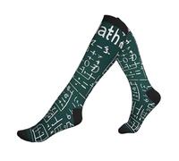 Chaussettes De Contention Formule Mathématique Imprimée Chaussettes Randonnée Confortables Décontractées Chaussette De Football, Pour Cyclisme, Course À Pied, Gym, 50cm