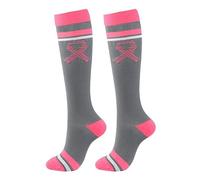 Chaussettes de Contention pour Femme, Sportive Chaussettes Haute, Chaussette de Compression Mollet de Sport Running Voyage Avion Cyclisme Course à Pied, Bas de Contention Grossesse et Maternité