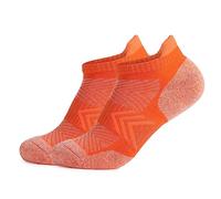 Chaussettes de course à bas de serviette pour femmes chaussettes en coton peigné antidérapantes absorbant la sueur respirant sport randonnée chaussettes (Orange M)