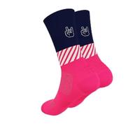 Chaussettes de course amusantes 100 % techniques, respirantes, compressives, anatomiques, thermorégulatrices, talons, orteils et métatarses renforcés, parfaites pour la course, le trail, le trekking,