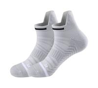 Chaussettes De Course Antidérapantes À Absorption Des Chocs Pour Le Sport Gris Noir