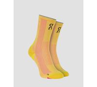 Chaussettes De Course Jaunes Et Roses On Running Elite Run Sock High 2uf10012893-limelight-pink 42;41;45