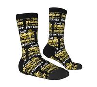 Chaussettes De Course Je Vais Me Comparer À Quelqu'Un D'Étrange Sur Internet Antidé Rapante Mid-Cut Socks Anti-Transpiration Soquettes Pour Cyclisme Voyage Homme