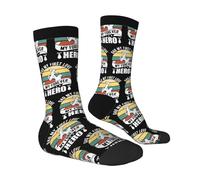 Chaussettes De Course Papa, Mon Premier Amour, Mon Héros Pour Toujours Respirantes Mid-Cut Socks Confortable D'Entraînement Chaussettes Pour Trekking Voyage Travail