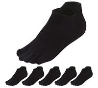 Chaussettes de course pour homme et femme, lot de 4 à 6 unités, noir, taille unique