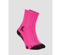 Chaussettes De Course Roses Et Noires X-socks Run Perform Crew Xsrqpms24m-p140