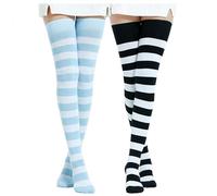 Chaussettes de cuisses à bande de coton extra longue sur les chaussettes hautes du genou