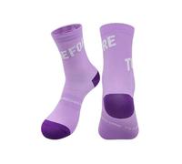 Chaussettes de Cyclisme Chaussettes de Sport de Compression Respirantes à séchage Rapide for Cyclisme, Course à Pied, Tube Moyen, Serviette Nouveau(Light purple1,L(39-44))