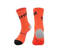 Chaussettes de Cyclisme Chaussettes de Sport de Compression Respirantes à séchage Rapide for Cyclisme, Course à Pied, Tube Moyen, Serviette Nouveau(Orange 1,M(34-38))