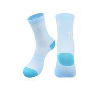 Chaussettes de Cyclisme Chaussettes de Sport de Compression Respirantes à séchage Rapide for Cyclisme, Course à Pied, Tube Moyen, Serviette Nouveau(Light Blue,L(39-44))
