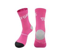 Chaussettes de Cyclisme Chaussettes de Sport de Compression Respirantes à séchage Rapide for Cyclisme, Course à Pied, Tube Moyen, Serviette Nouveau(Rose red1,M(34-38))