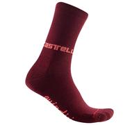 Chaussettes de cyclisme d'hiver pour femmes Quindici Soft Merino bordeaux L-XL
