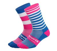 Chaussettes de cyclisme Pro pour homme et femme - Chaussettes d'équitation - Chaussettes de sport - Chaussettes de sport XC MTB BMX - Noir, rose, bleu, vert, violet, 8-10.5