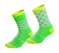 Chaussettes de cyclisme professionnelles pour homme et femme, chaussettes de sport pour vélo et cheville, XC MTB BMX, noir, rose, bleu, vert, orange, Doublure polaire verte sous licence officielle