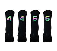 Chaussettes de cyclisme réfléchissantes pour homme et femme - Chaussettes de sport XC MTB BMX - Noir, 4 et 6, 8-10.5