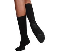 Chaussettes de danse avec poignées tournantes en silicone et point de rotation - Chaussettes de danse contemporaines plates pour filles et femmes en nude et noir