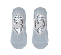 Chaussettes de danse et de yoga flexibles avec fond antidérapant pour l'équilibre et le contrôle pendant les mouvements sur les sols en bois dur ou en carrelage (bleu brume)