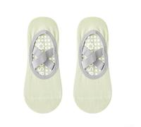 Chaussettes de danse et de yoga flexibles avec fond antidérapant pour l'équilibre et le contrôle pendant les mouvements sur les sols en bois dur ou carrelage (vert clair)