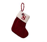 Chaussettes de décoration de Noël animées en tricot doux mis en valeur par un charmant motif flocon de neige (S)