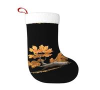 Chaussettes de décoration de Noël HJFCZH - Imprimé érable tombé - Décoration de la maison - Doux et confortable pour le bureau, le sapin de Noël et la cheminée